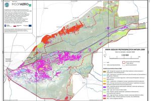 Mapa siedlisk przyrodniczych Natura 2000, wykonana w ramach projektu.
