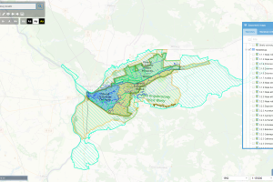 Widok projektowanego geoportalu.